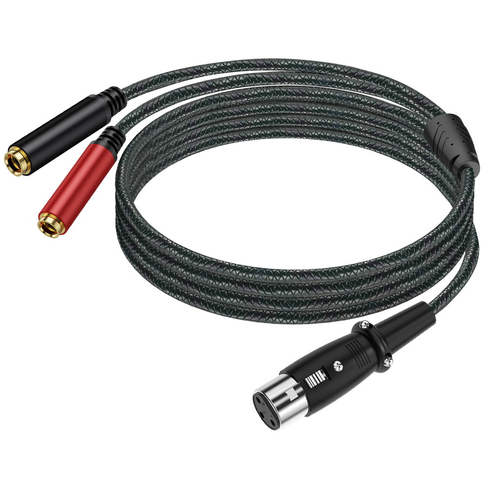 3Pin XLR Female To Dual 6.35mm - đánh giá và giá Earphone Splitter Jack