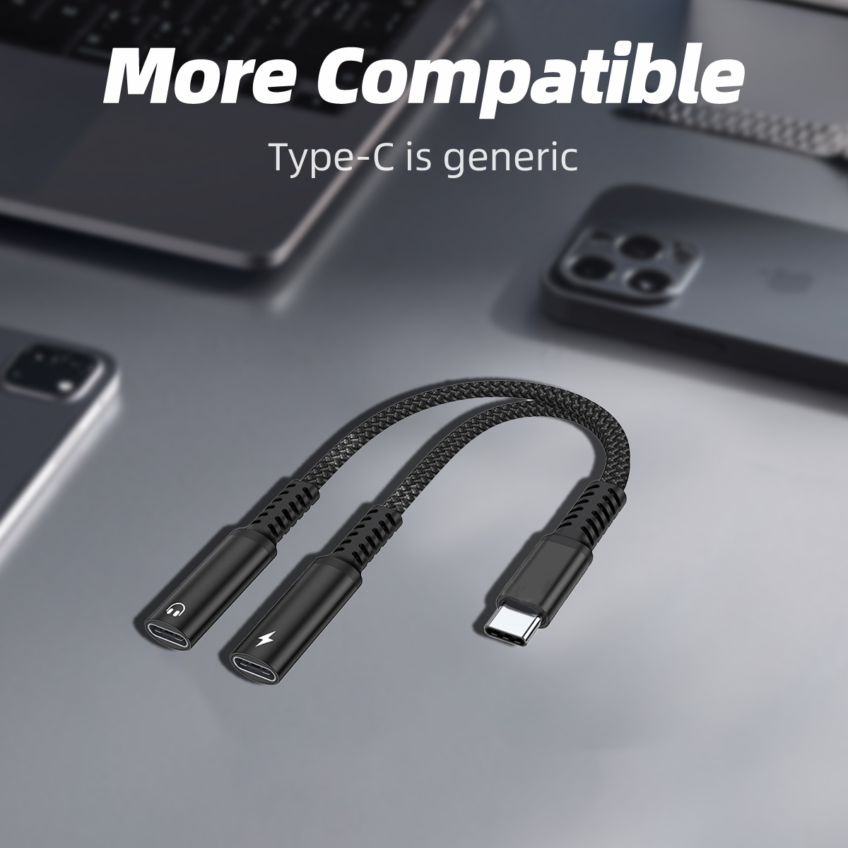 2 IN 1 USB C Splitter to Dual  - đánh giá và giá Earphone Splitter Jack