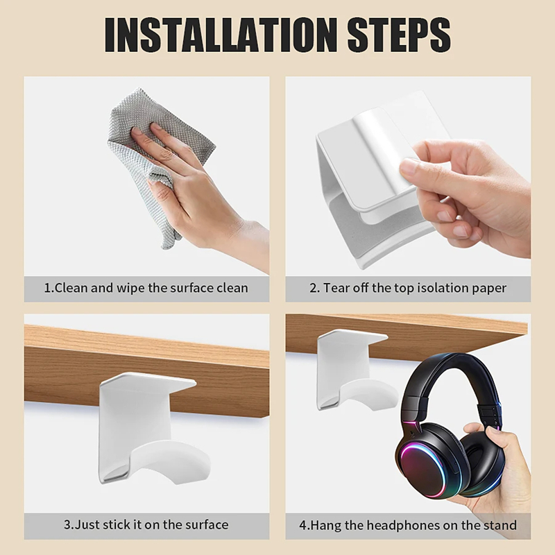 Universal Headphone Stand Adhe - đánh giá và giá Headphone Stand Desk