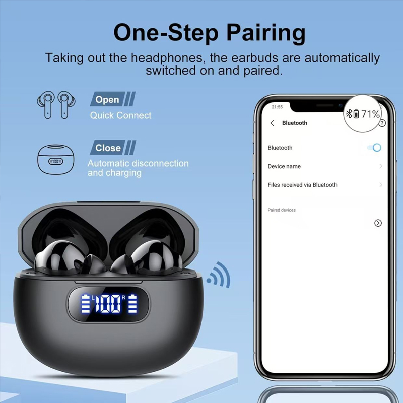 BT 5.4 TWS Ear Phone with LED  - đánh giá và giá Wireless Earbuds Tws