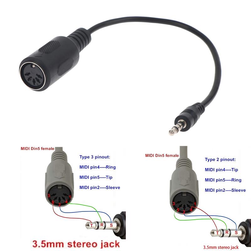 [New] MIDI Din 5 To 3.5mm TRS  - đánh giá và giá Cable Extension 3.5