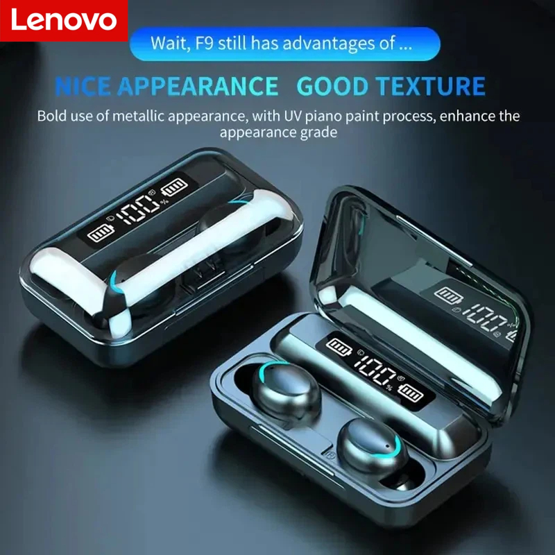 Lenovo F9 Bluetooth Wireless H - đánh giá và giá Earbuds Charging Case