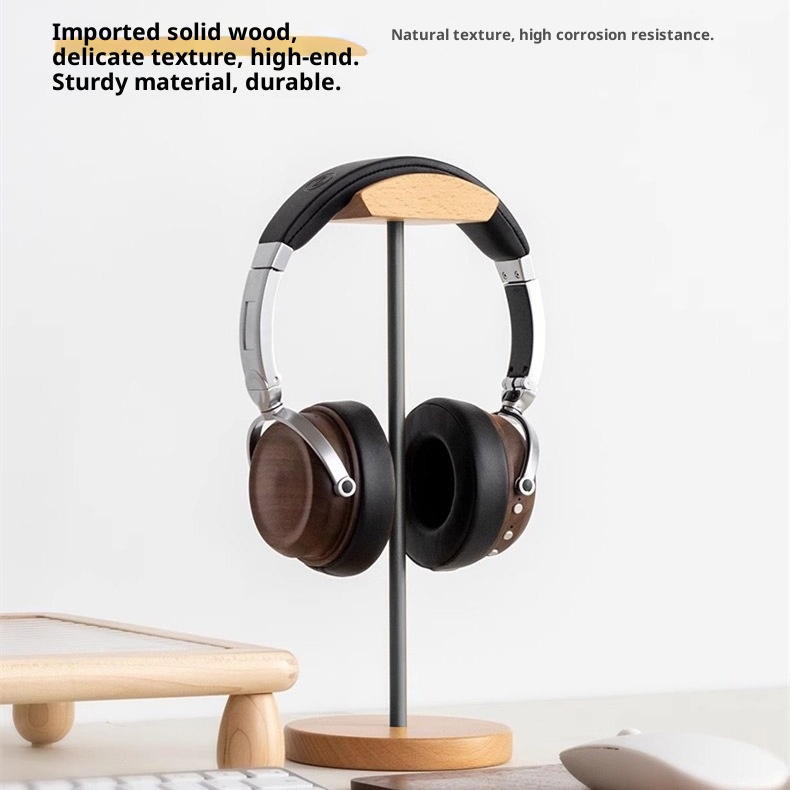 Black Walnut Wood & Aluminum H - đánh giá và giá Headphone Stand Desk