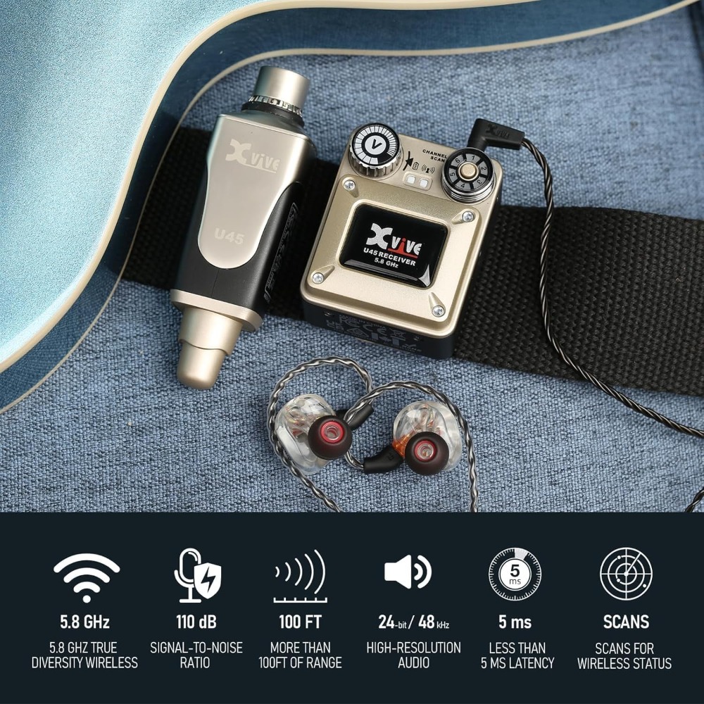 Xvive U45 Wireless in Ear Moni - đánh giá và giá In Ear Monitor Iem