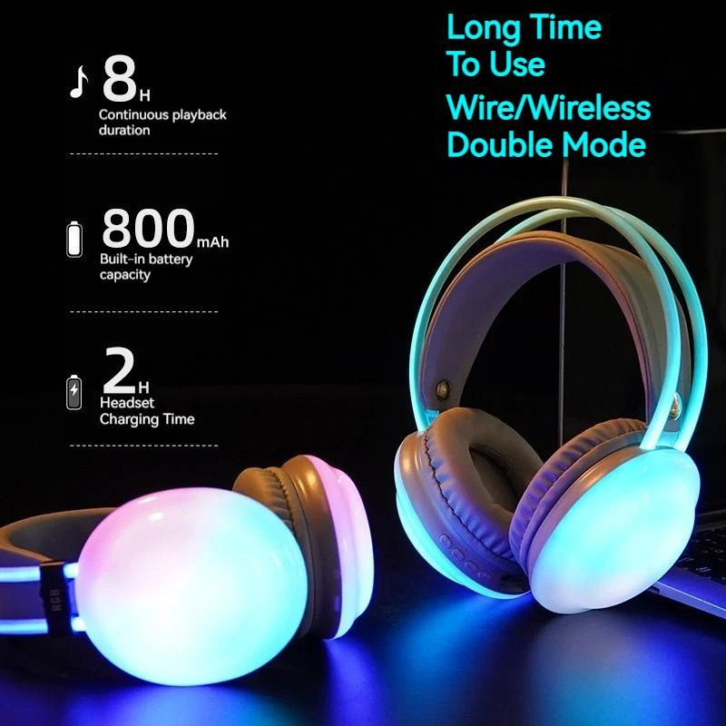 Gamer Wireless Bluetooth Headp - đánh giá và giá Gaming Headset Rgb