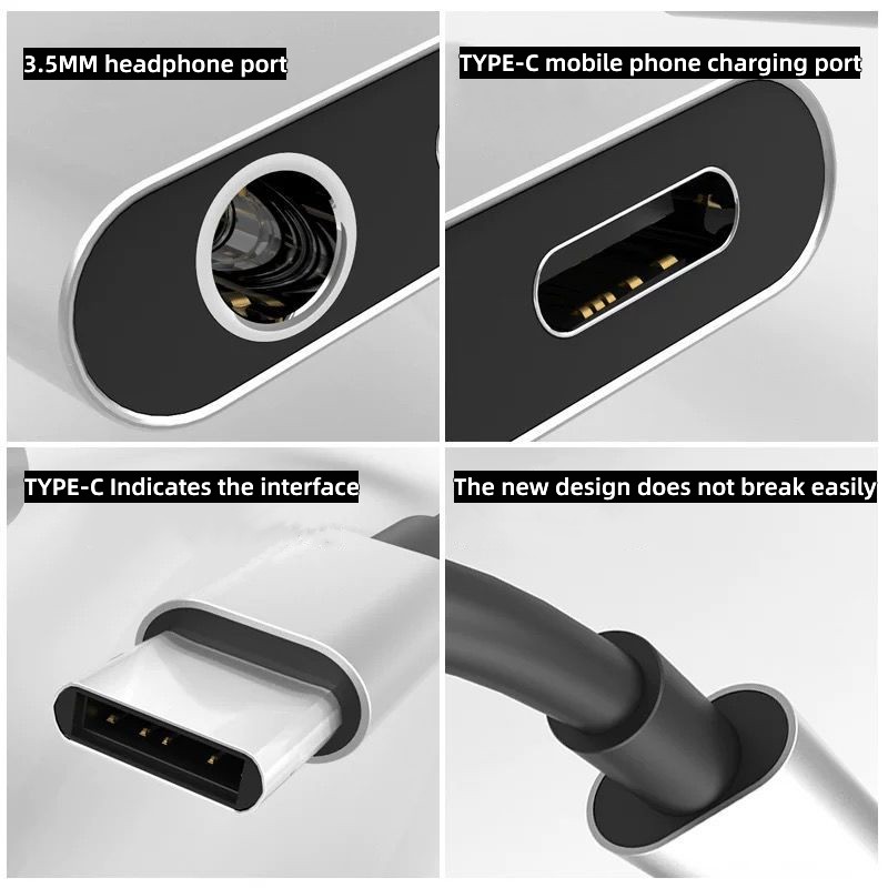 2 in 1 Audio Adapter Type C To - đánh giá và giá Audiophile Headphone Wired