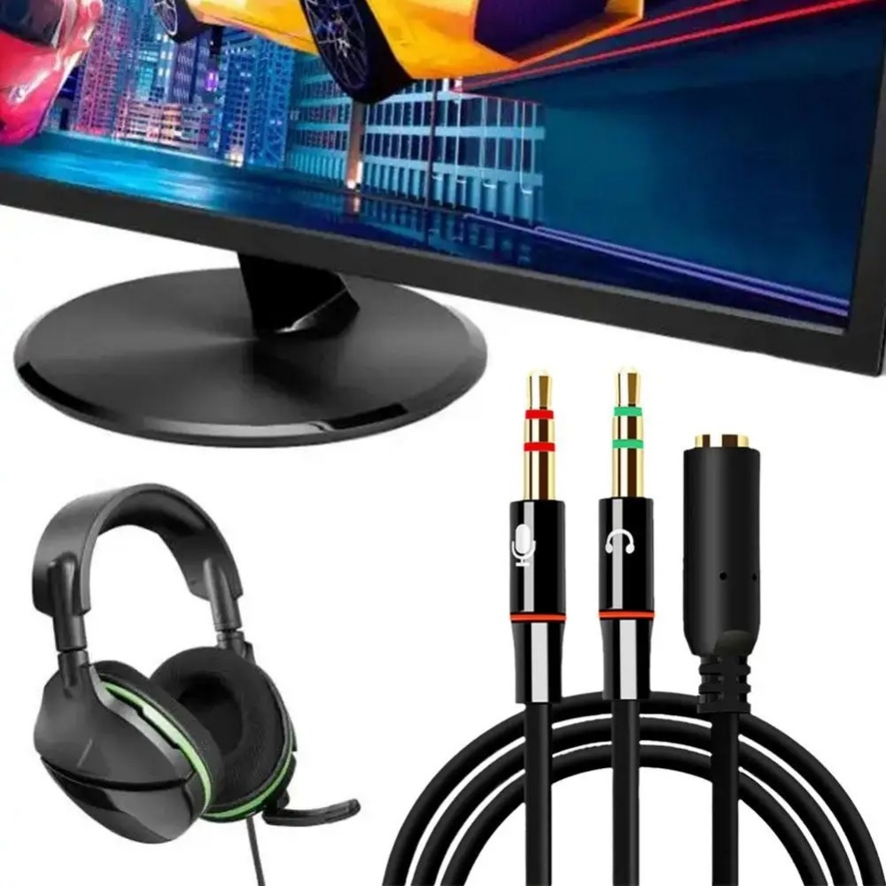 3.5mm Headphone Microphone Aud - đánh giá và giá Audio Splitter Y