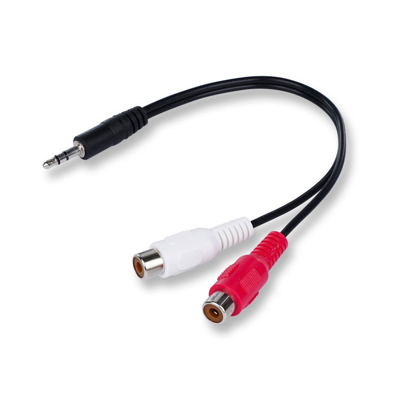 3.5 Jack Male to 2RCA 2AV Fema - đánh giá và giá Earphone Splitter Jack