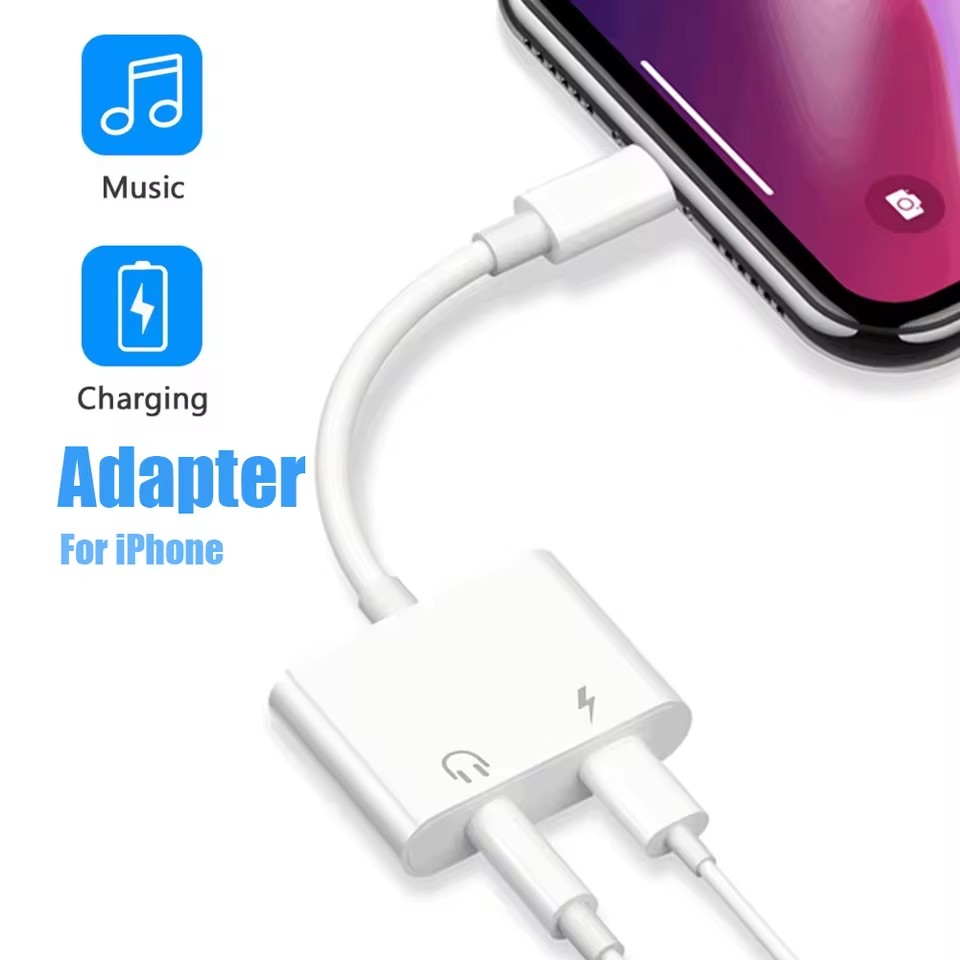 2 in 1 iOS to 3.5mm Jack Audio - đánh giá và giá Earphone Splitter Jack