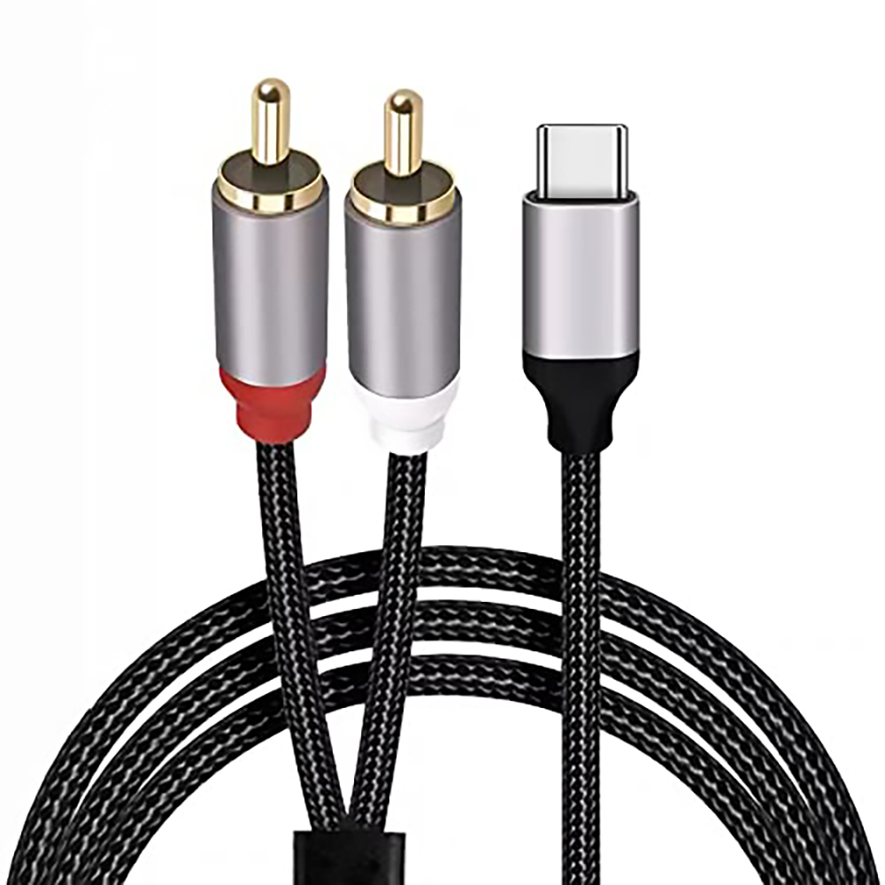USB C to 2 RCA Audio Cable, Ty - đánh giá và giá Earphone Splitter Jack